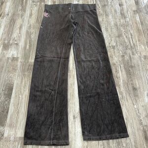 Authentic Vintage Y2K Juicy Couture Women's casual luxury McBling charcoal gray
